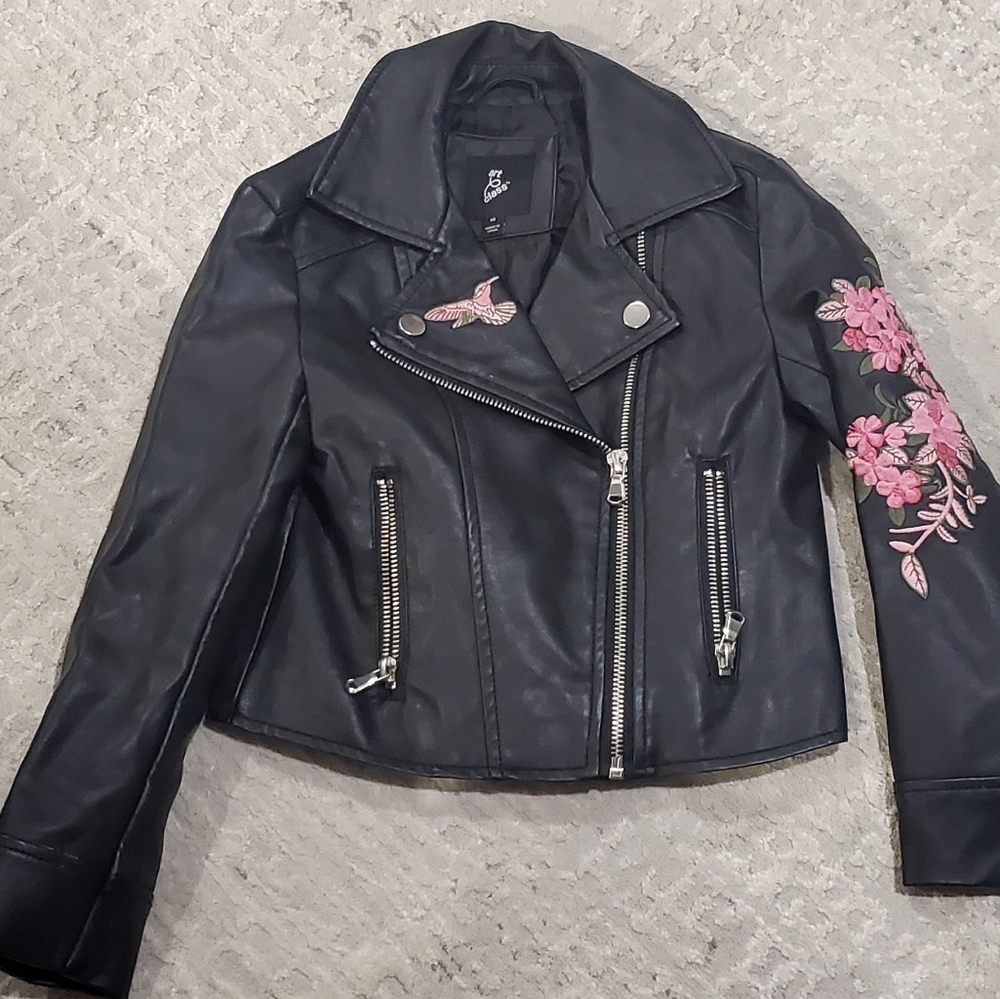 SOLD  Faux Leather biker jacket